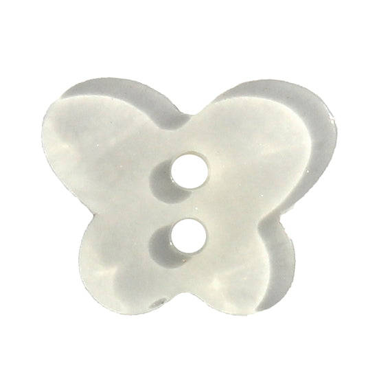 2 Hole Butterfly Button - 19mm - Pearl White [LC7.1]