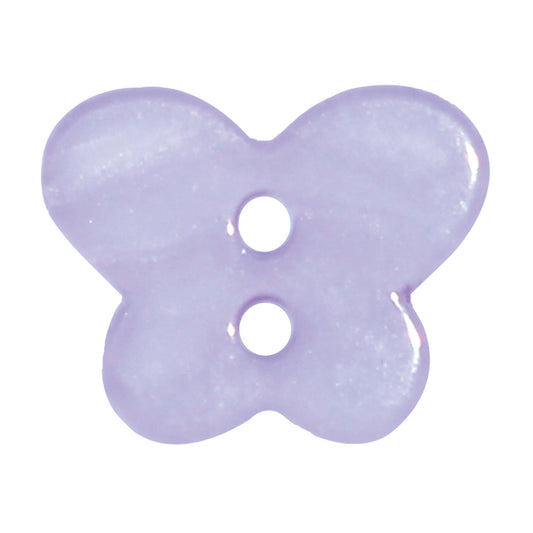 2 Hole Butterfly Button - 19mm - Lilac [LH17.2]