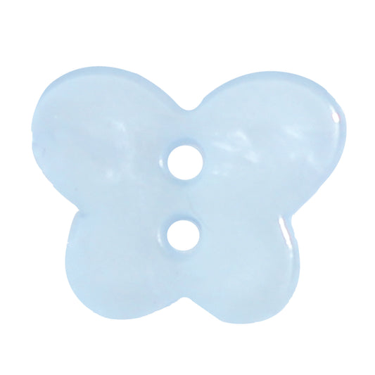 2 Hole Butterfly Button - 19mm - Light Blue