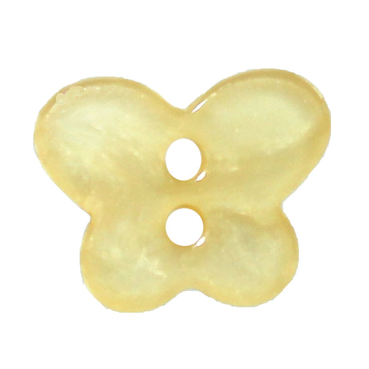 2 Hole Butterfly Button - 19mm - Light Yellow [LD17.6]
