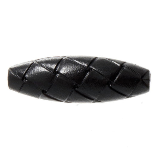 Imitation Leather Shank Toggle Button - 30mm - Black