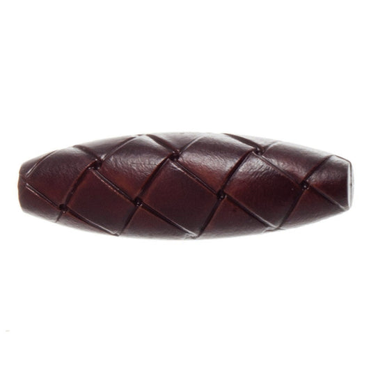 Imitation Leather Shank Toggle Button - 40mm - Red-Brown [LD17.4]