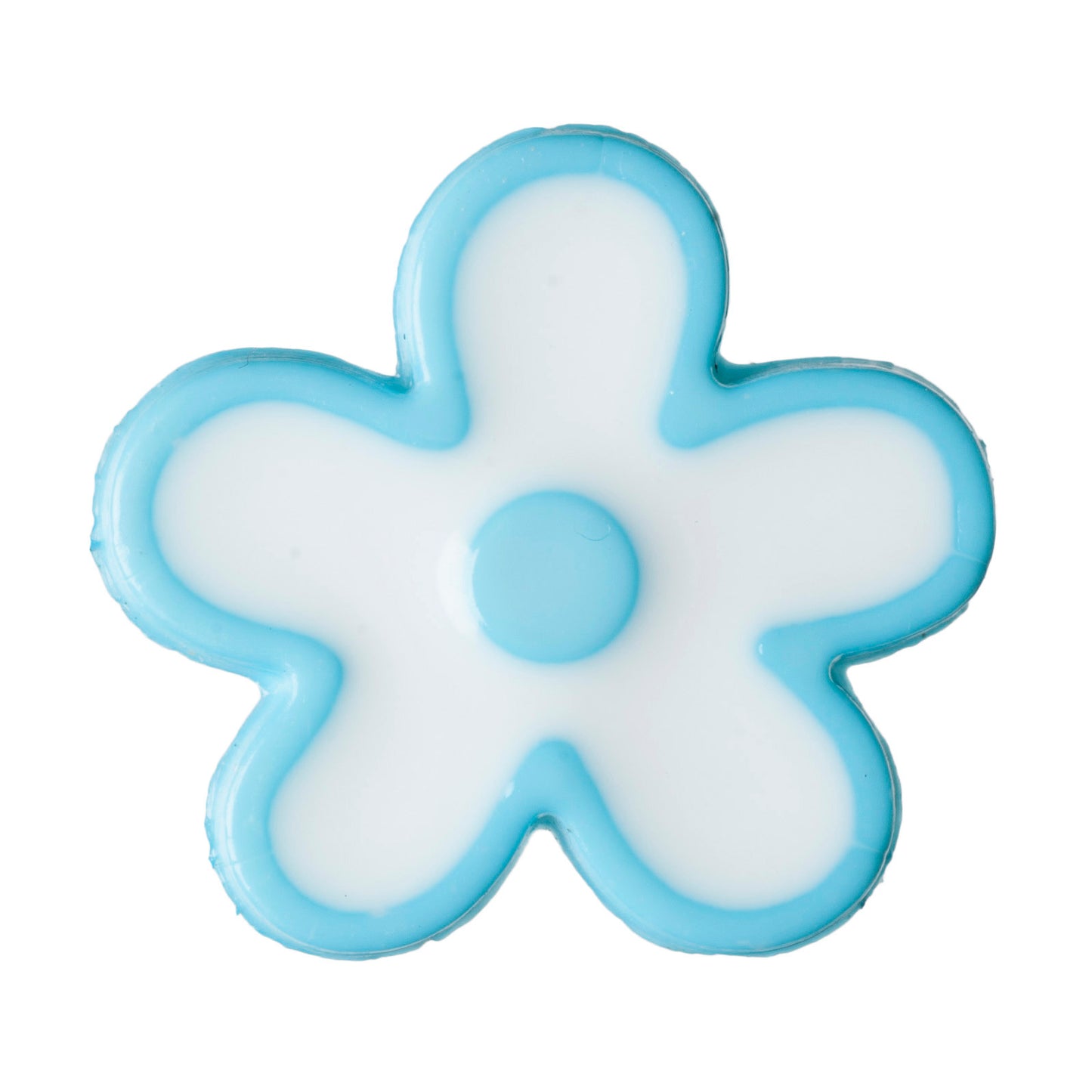 Flower Design Shank Button - 15mm - Light Blue [LD14.3]