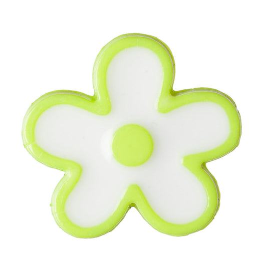 Flower Design Shank Button - 15mm - Light Green [LD13.3]