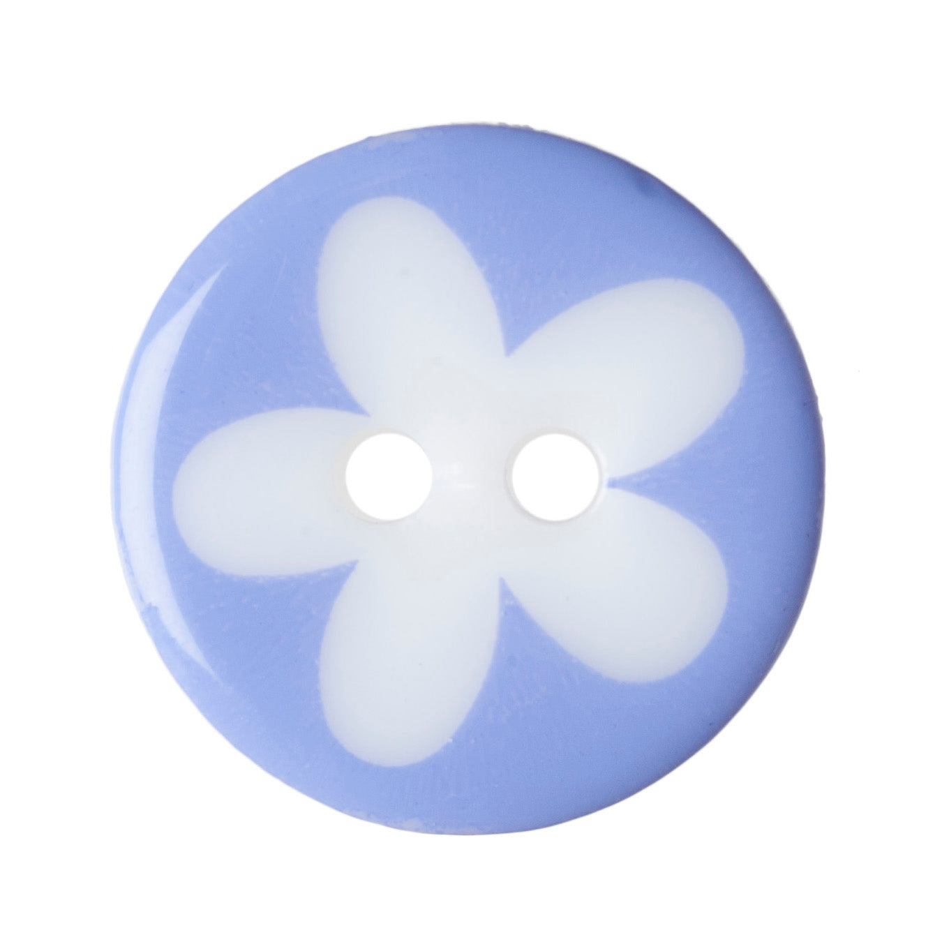 Flower Design 2 Hole Button - 13mm - Purple [LD15.6]