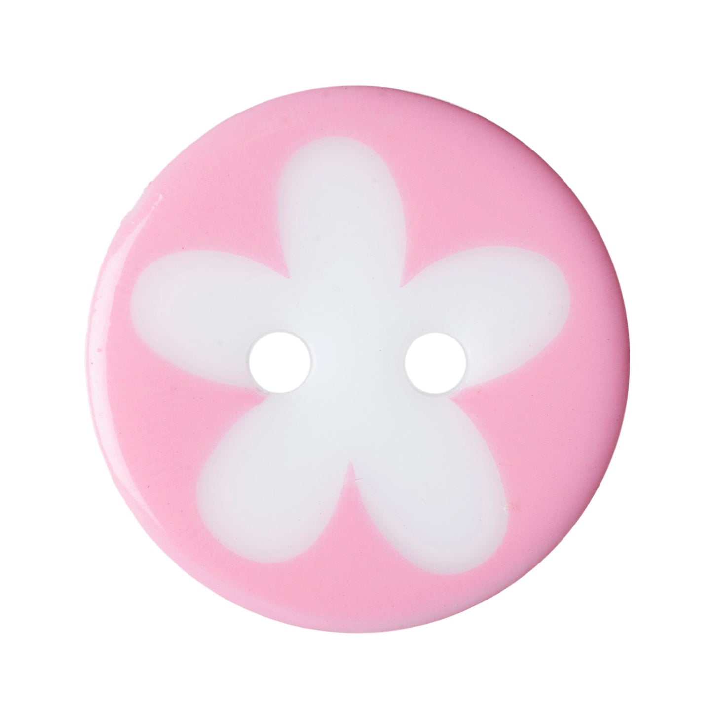 Flower Design 2 Hole Button - 17mm - Light Pink [LD11.3]