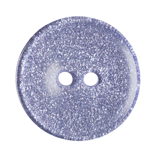 2 Hole Round Glitter Button - 20mm - Lilac [LD8.1]