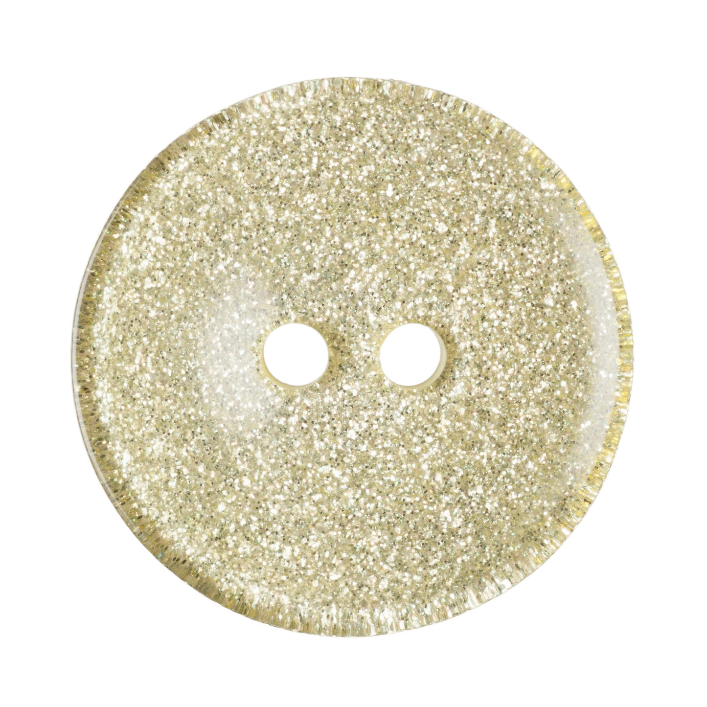 2 Hole Round Glitter Button - 20mm - Light Yellow [LD10.3]