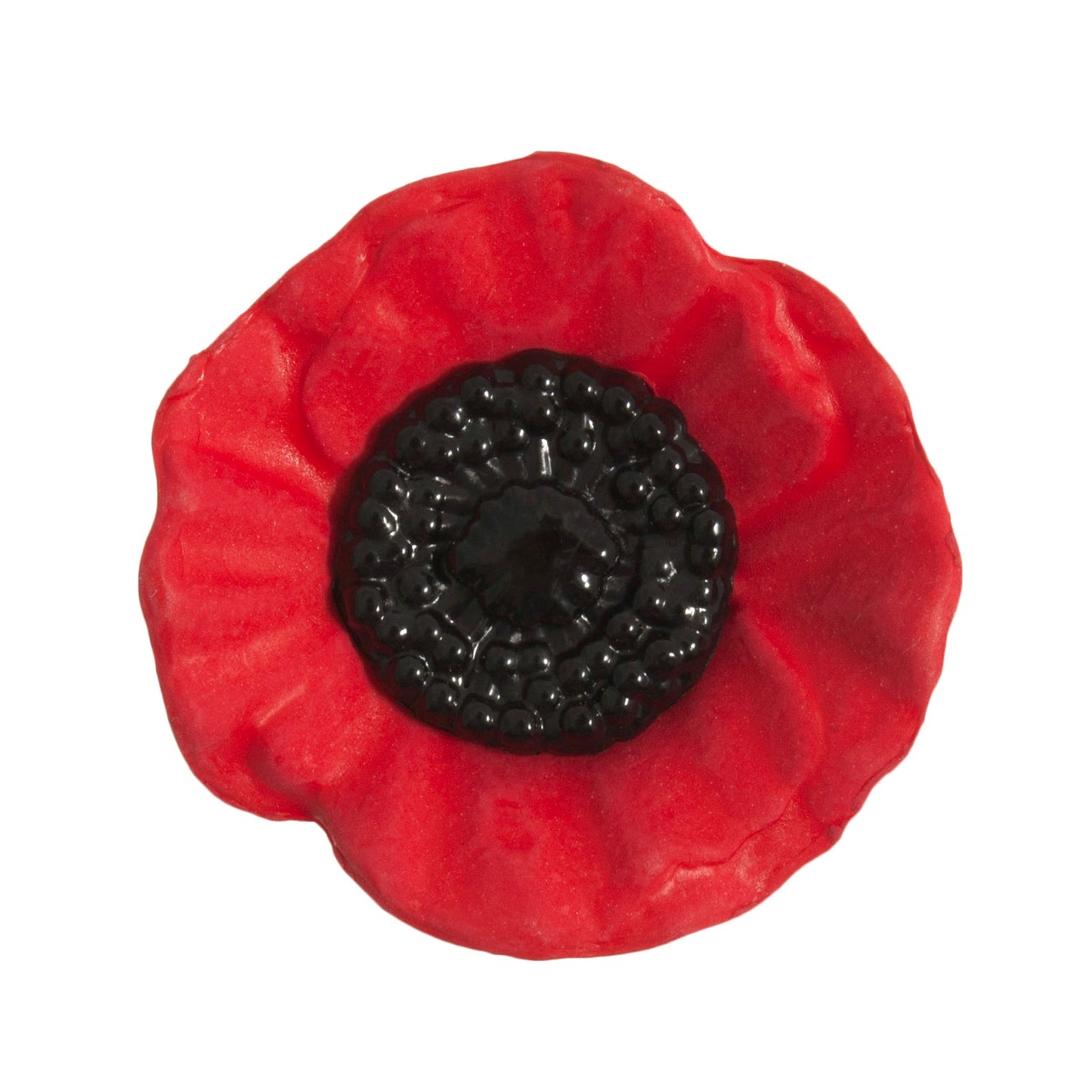 Remembrance Day Poppy Shank Button - 20mm [LC6.6]