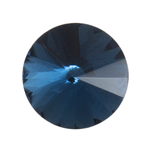 Diamante Faceted Glass Shank Button - 08mm - Mid Blue [LD26.7]