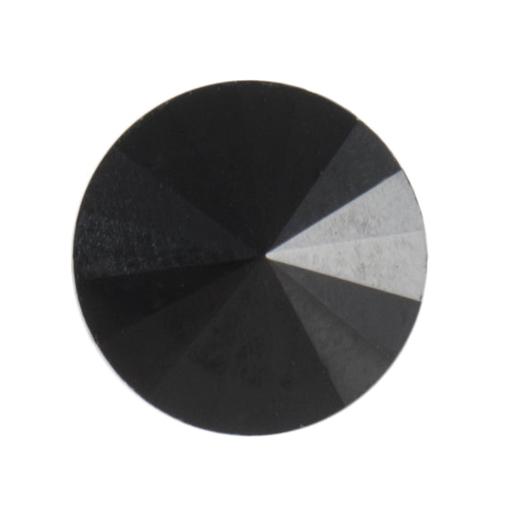 Diamante Faceted Glass Shank Button - 08mm - Black [LD27.8]