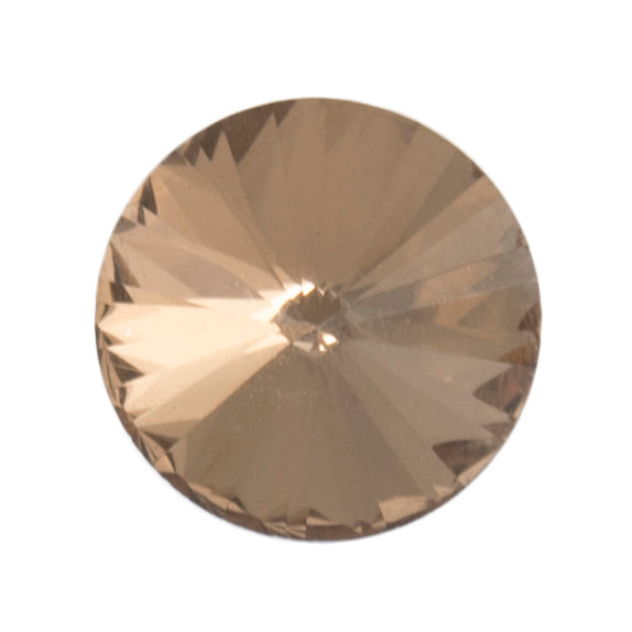 Diamante Faceted Glass Shank Button - 08mm - Light Gold [LD26.8]