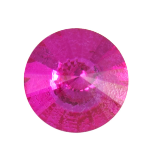 Diamante Faceted Glass Shank Button - 08mm - Fuchsia [LD29.5]