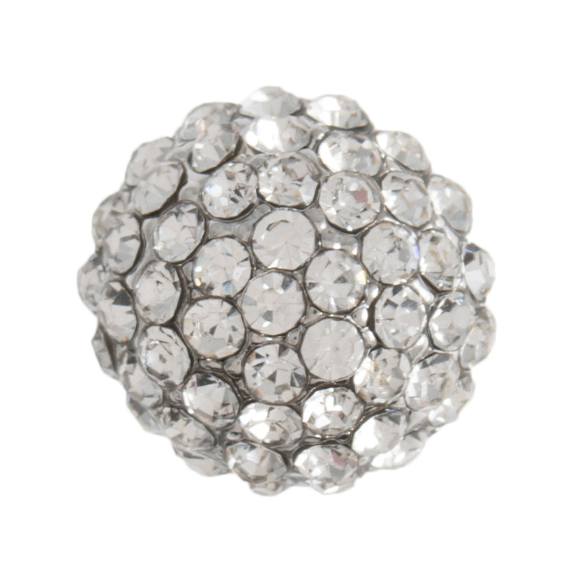 Diamante Dome Shank Button - 12mm - Silver [LD35.1]