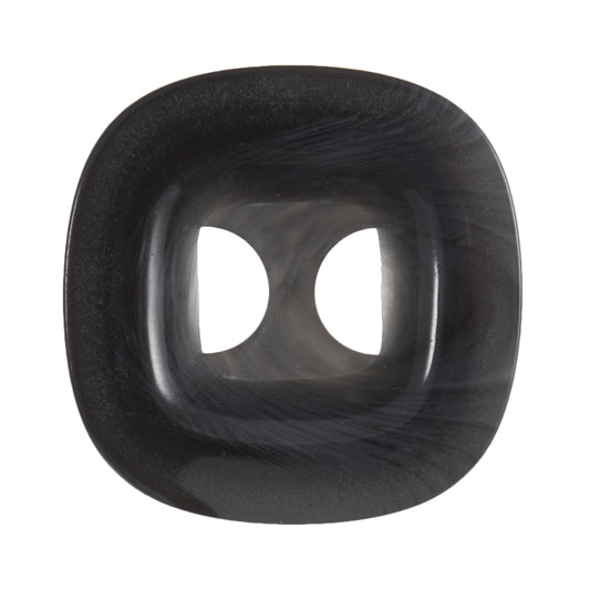 Chunky Square 2 Hole Button - 30mm - Black