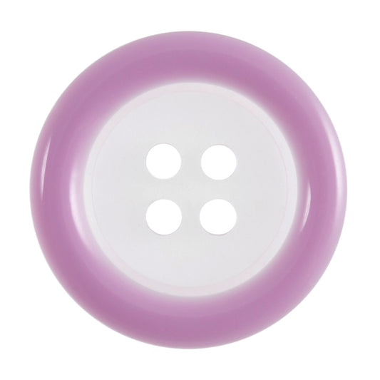 4 Hole Round Coloured Rim Button - 18mm - Purple [LC32.4]