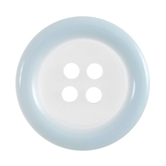 4 Hole Round Coloured Rim Button - 18mm - Light Blue [LC22.8]