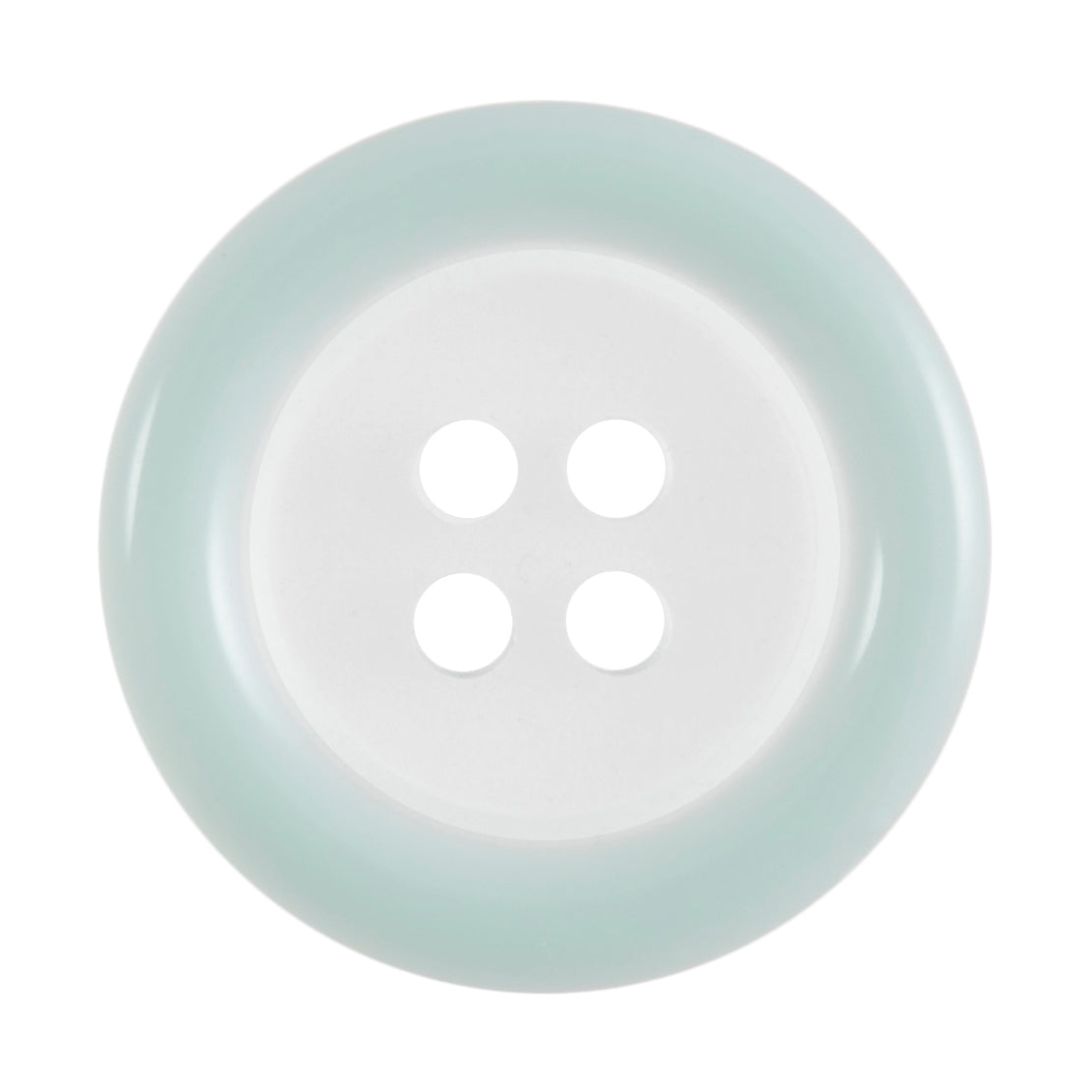 4 Hole Round Coloured Rim Button - 18mm - Light Green [LC27.7]