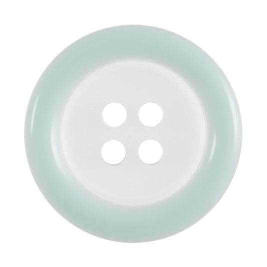 4 Hole Round Coloured Rim Button - 18mm - Light Green [LC27.7]