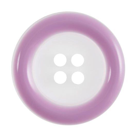 4 Hole Round Coloured Rim Button - 25mm - Purple [LC26.8]