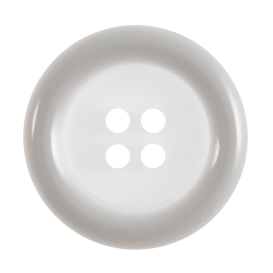 4 Hole Round Coloured Rim Button - 25mm - Grey [LC31.2]