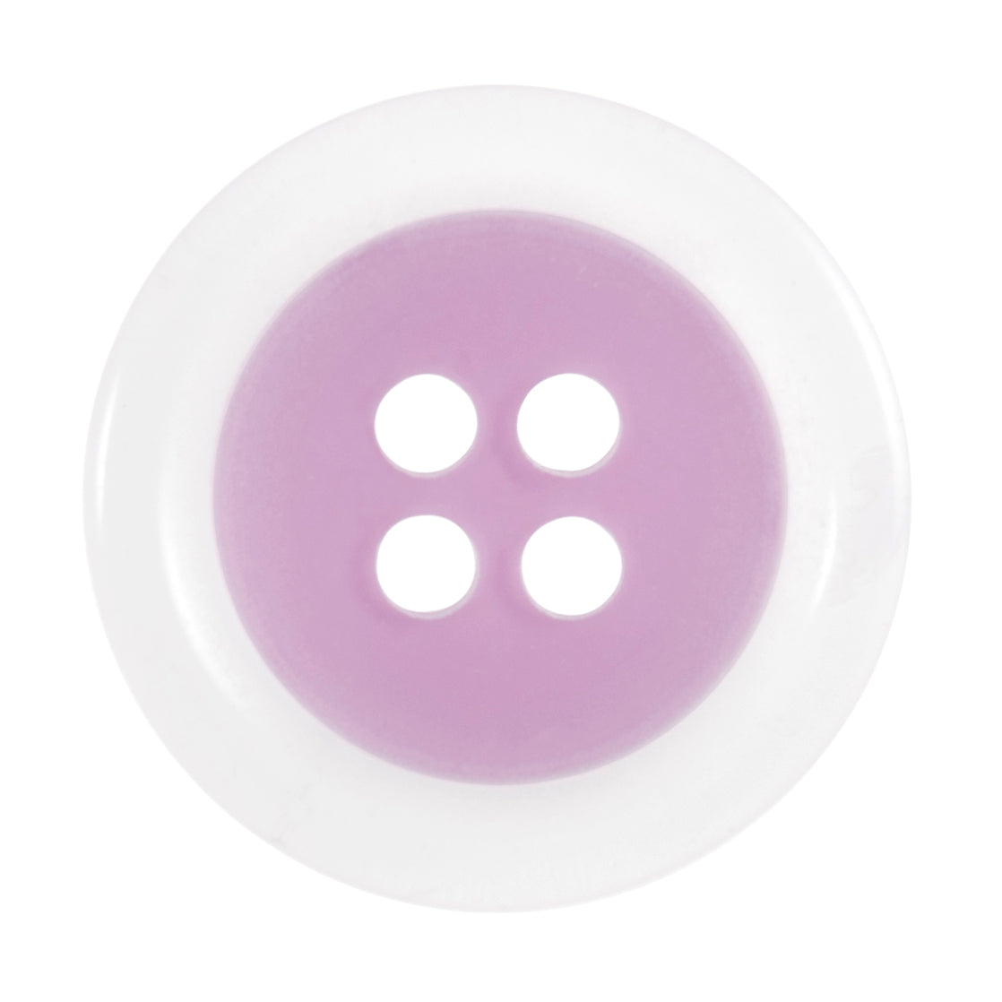 4 Hole Round Clear Rim Button - 20mm - Purple [LC35'4]