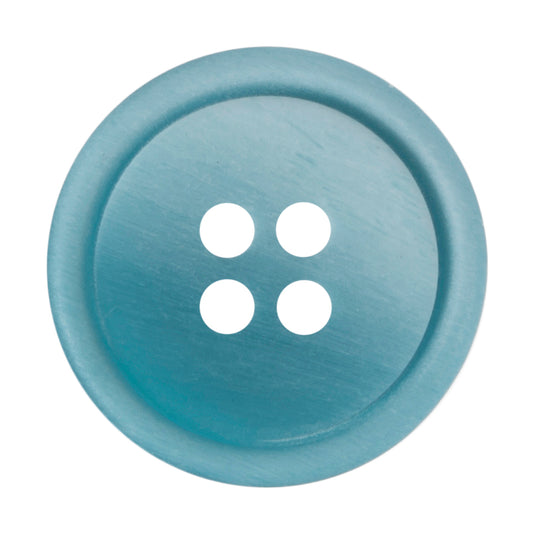 4 Hole Rimmed Ombre Button - 15mm - Mid Blue [LC34.1]