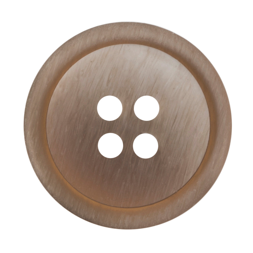 4 Hole Rimmed Ombre Button - 15mm - Brown [LC28.7]