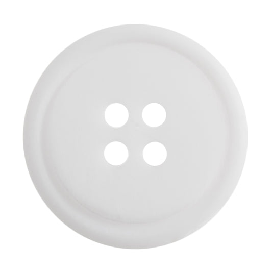 4 Hole Rimmed Ombre Button - 20mm - White [LC21.5]