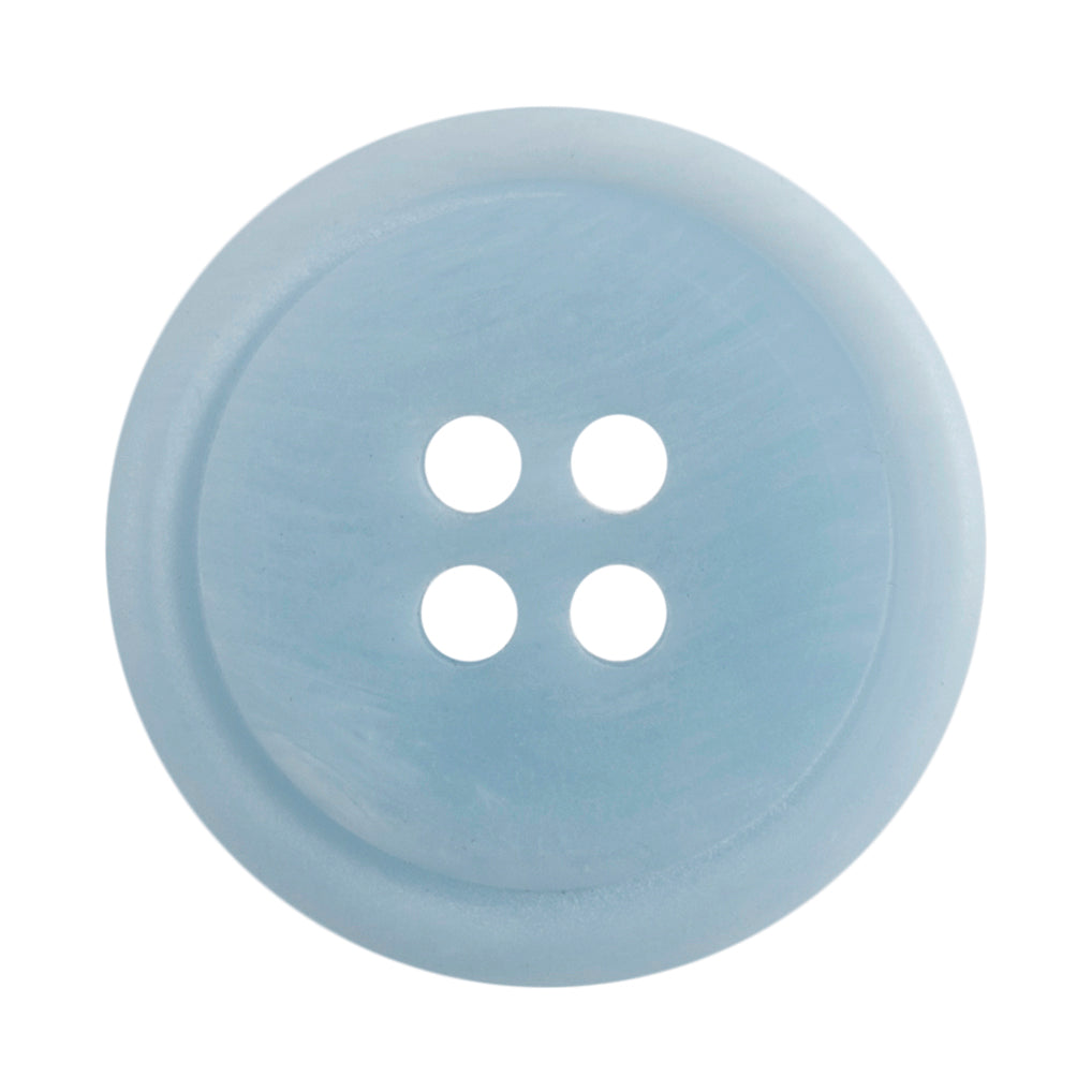 4 Hole Rimmed Ombre Button - 20mm - Light Blue [LC20.7]