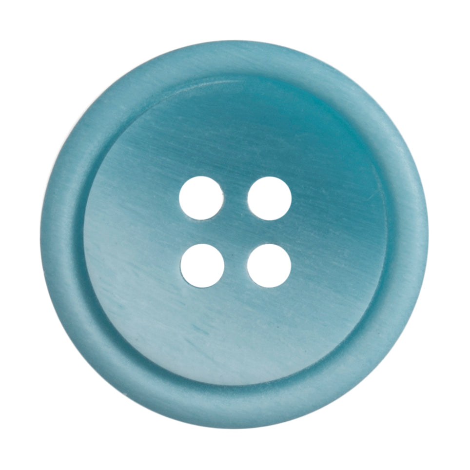 4 Hole Rimmed Ombre Button - 20mm - Mid Blue [LC22.5]