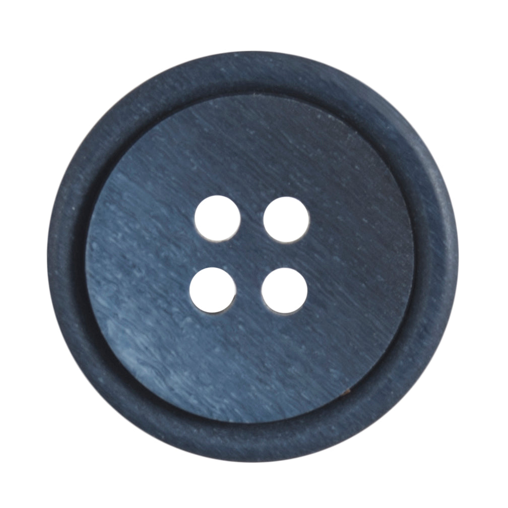 4 Hole Rimmed Ombre Button - 20mm - Navy [LC25.6]