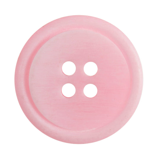 4 Hole Rimmed Ombre Button - 20mm - Light Pink