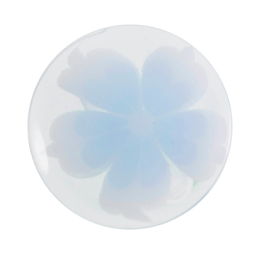 Pastel Flower Shank Button - 18mm - Light Blue