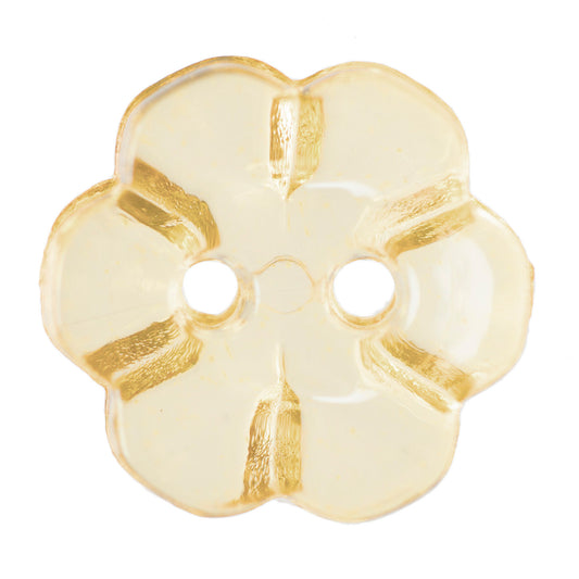 2 Hole Six Petal Button - 11mm - Light Yellow [LC21.2]