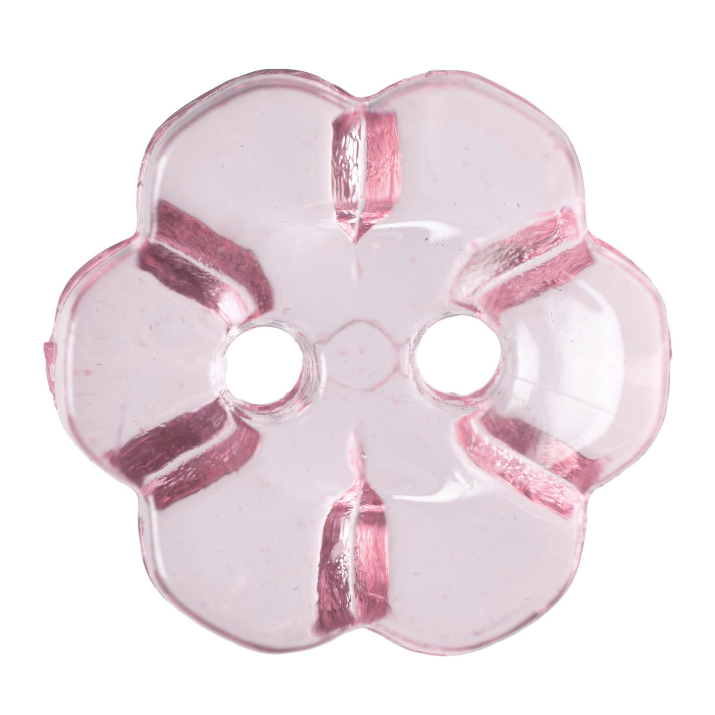 2 Hole Six Petal Button - 11mm - Light Pink