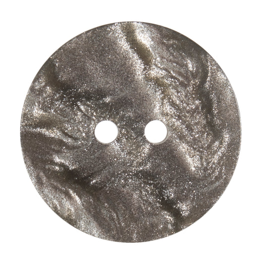 2 Hole Metallic Shimmer Button - 22mm - Pewter [LC20.3]
