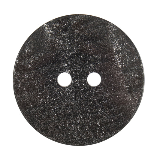 2 Hole Metallic Shimmer Button - 22mm - Black