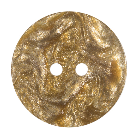2 Hole Metallic Shimmer Button - 22mm - Dark Gold