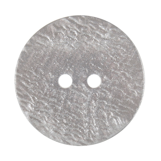 2 Hole Metallic Shimmer Button - 22mm - Light Silver [LC32.2]