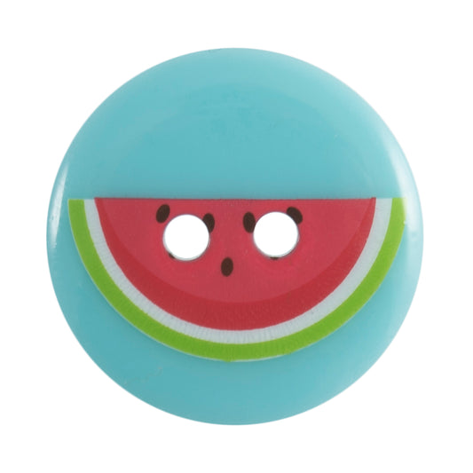 2 Hole Watermelon Button - 19mm - Blue [LC19.8]