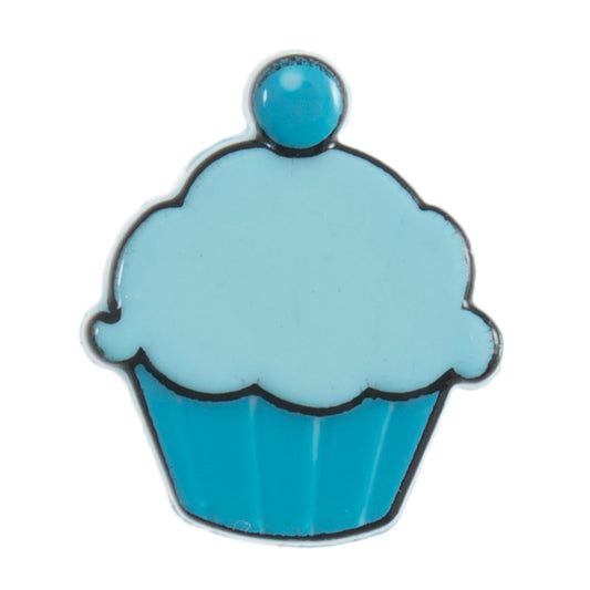 Cupcake Shank Button - 11mm - Blue [LC21.3]