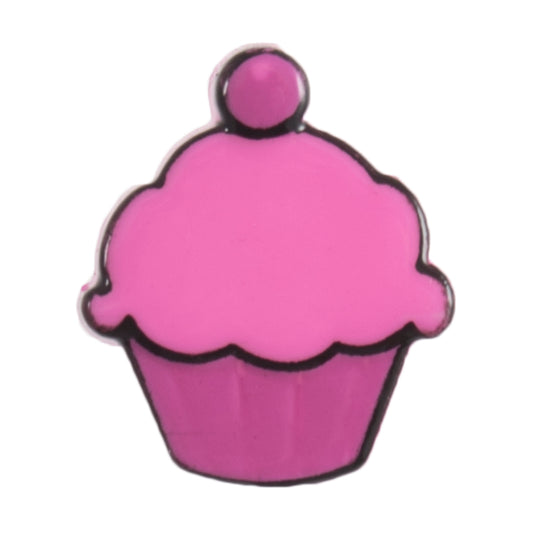 Cupcake Shank Button - 11mm - Fuchsia [LC30.5]