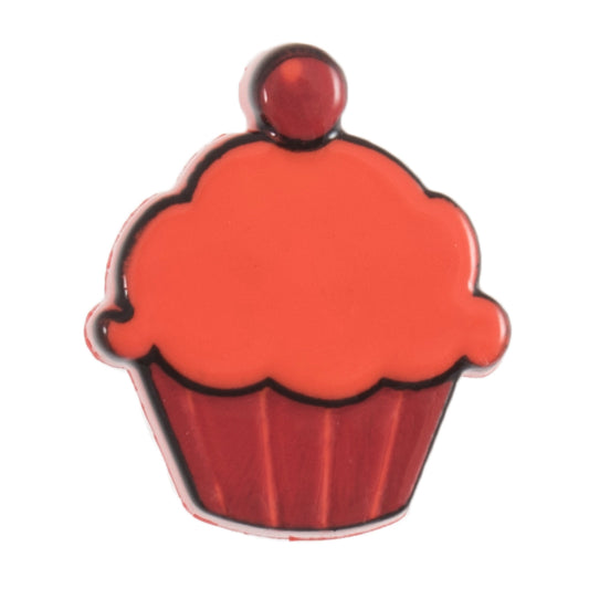 Cupcake Shank Button - 11mm - Red