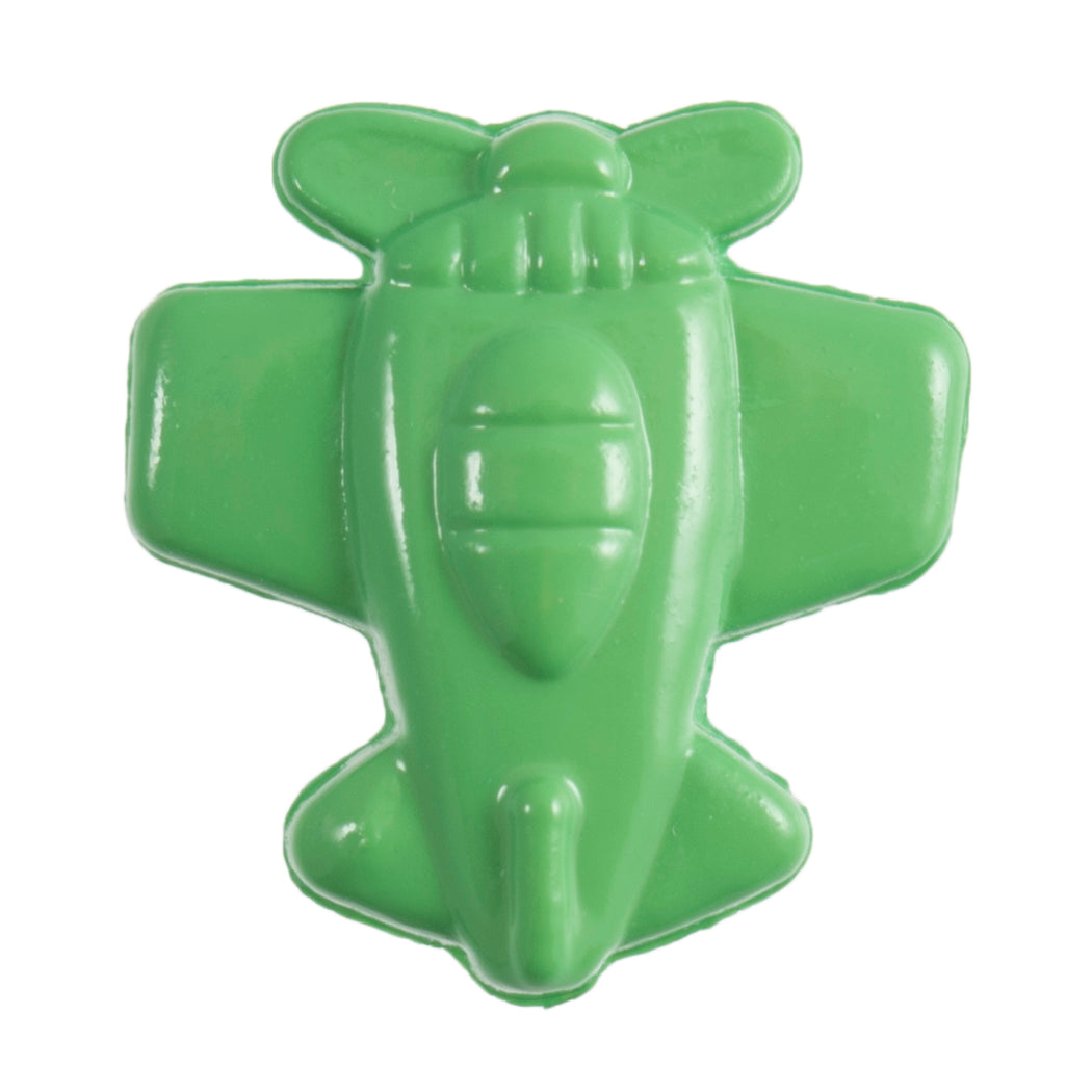 Aeroplane Shank Button - 18mm - Green [LC24.4]