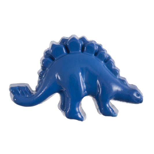 Stegosaurus Dinosaur Shank Button - 31mm - Blue [LB39.1]