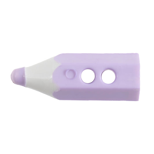 2 Hole Pencil Button - 19mm - Lilac [LC3.3]