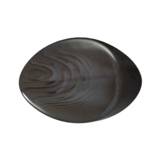 Wood Effect Oval Shank Button - 34mm - Grey [LC13.1]