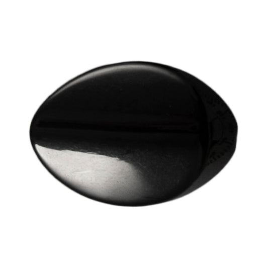 Wood Effect Oval Shank Button - 34mm - Black [LC12.7]