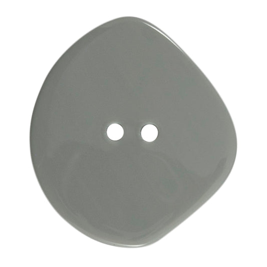 2 Hole Oval Stone Shape Button - 38mm - Grey [LC13.4]